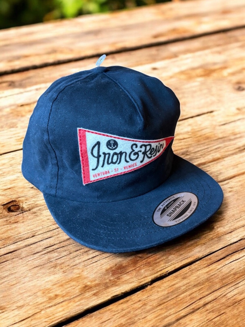 Iron & Resin Navy Blue Hipster Hat